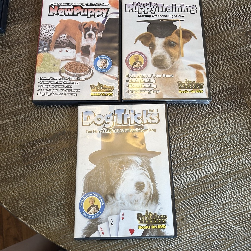 Pet Video Library Interactive Puppy Training Dog Tricks New Puppy Lot - Picture 1 of 4